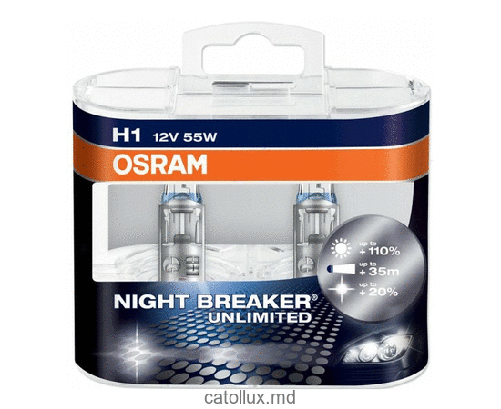 Автолампа OSRAM H1 NBU 12V 55W P14.5s (641 50NBU BOX) 