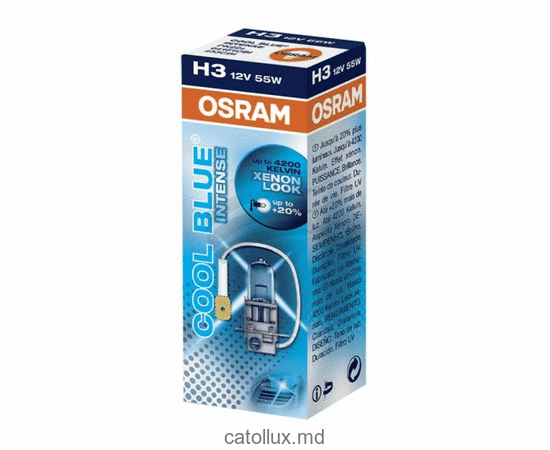 Bec auto OSRAM H3 Cool Blue Intense 4200K 12V 55W PK22s (64151CBI)  Bec auto OSRAM H3 Cool Blue Intense 4200K 12V 55W PK22s (64151CBI)
