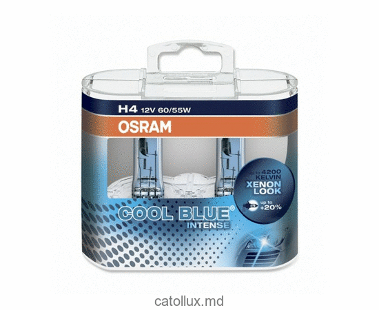 Bec auto OSRAM H4 Cool Blue Intense 4200K 12V 60/55W P43t (64193CBI BOX)  Bec auto OSRAM H4 Cool Blue Intense 4200K 12V 60/55W P43t (64193CBI BOX)