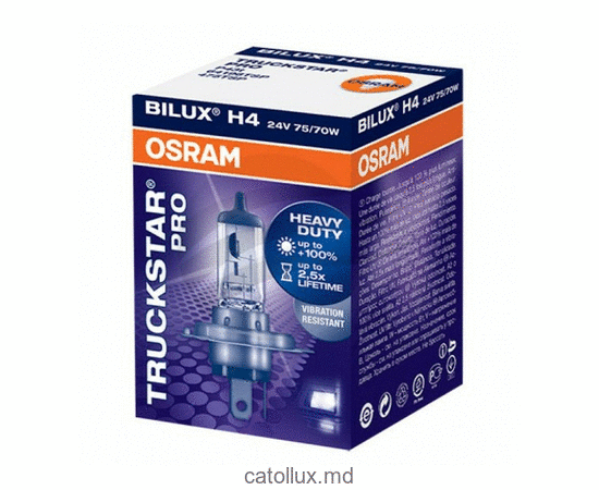 Автолампа OSRAM H4 TRUCKSTAR PRO 24V 75/70W P43t (64196TSP)  Автолампа OSRAM H4 TRUCKSTAR PRO 24V 75/70W P43t (64196TSP)
