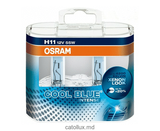 Bec auto OSRAM H11 Cool Blue Intense 4200K 12V 55W PGJ19-2 (64211CBI BOX)  Bec auto OSRAM H11 Cool Blue Intense 4200K 12V 55W PGJ19-2 (64211CBI BOX)