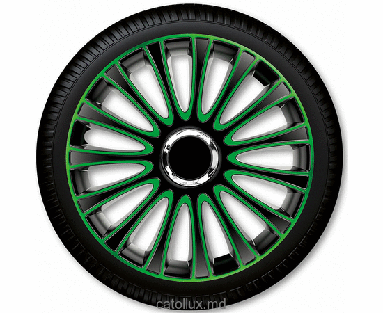 Колпаки для колес  15 Le Mans Pro Green Black 