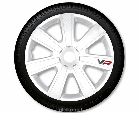 Колпаки для колес  15 VR CARBON WHITE 