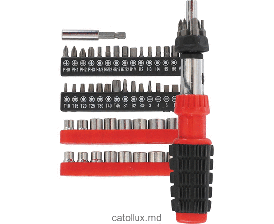 Набор бит с битодержателем 56 предметов. ZIPOWER PM4157 