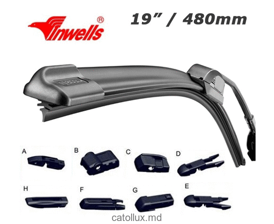 Щетка стеклоочистителя бескаркасная дворники Inwells  19 480mm  для легковых автомобилей 